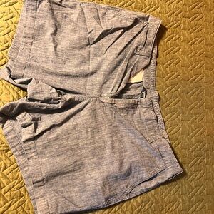 Lands' End Blue Flat Front Shorts